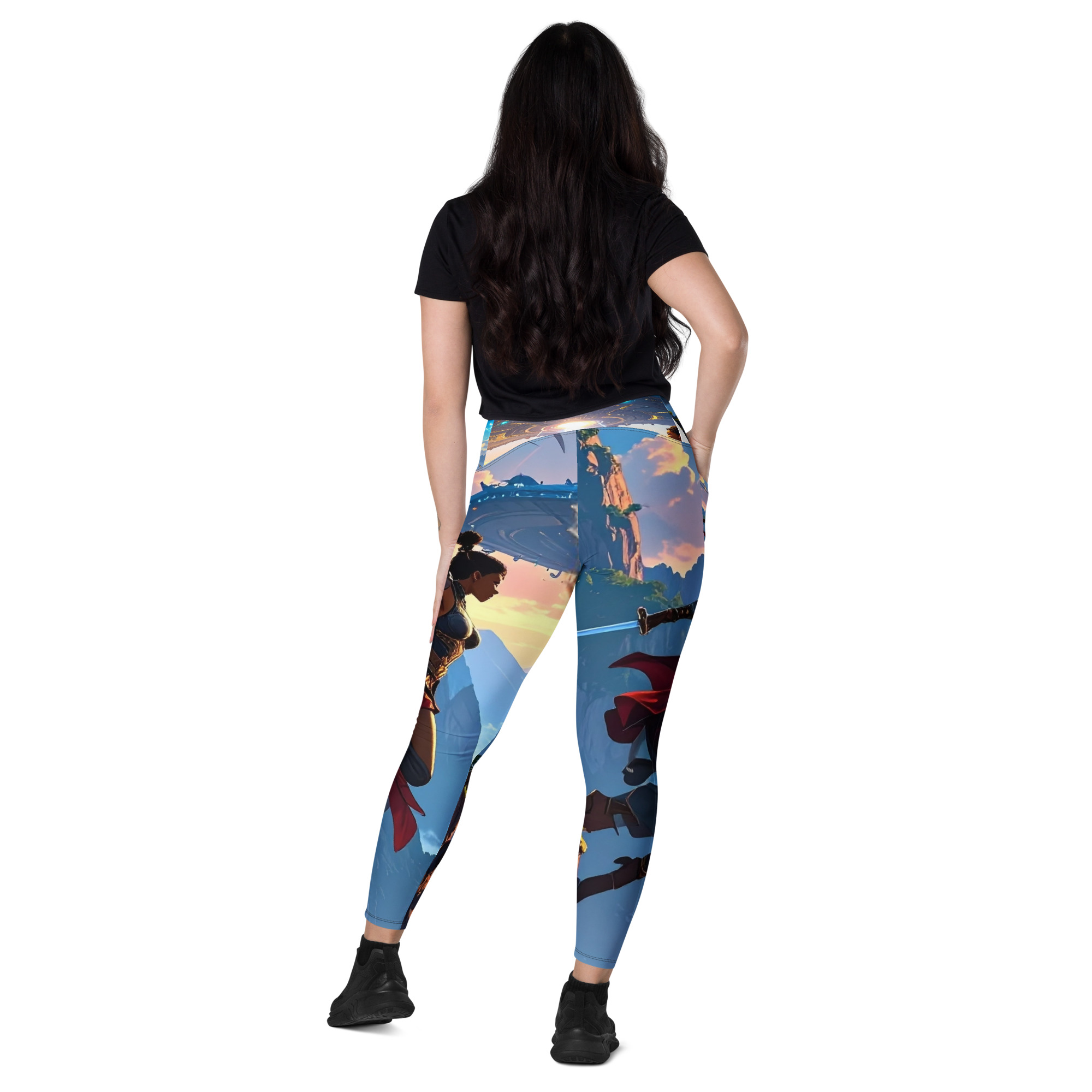 Warrior - Shadow Walker Design- leggings with pockets - Image 10