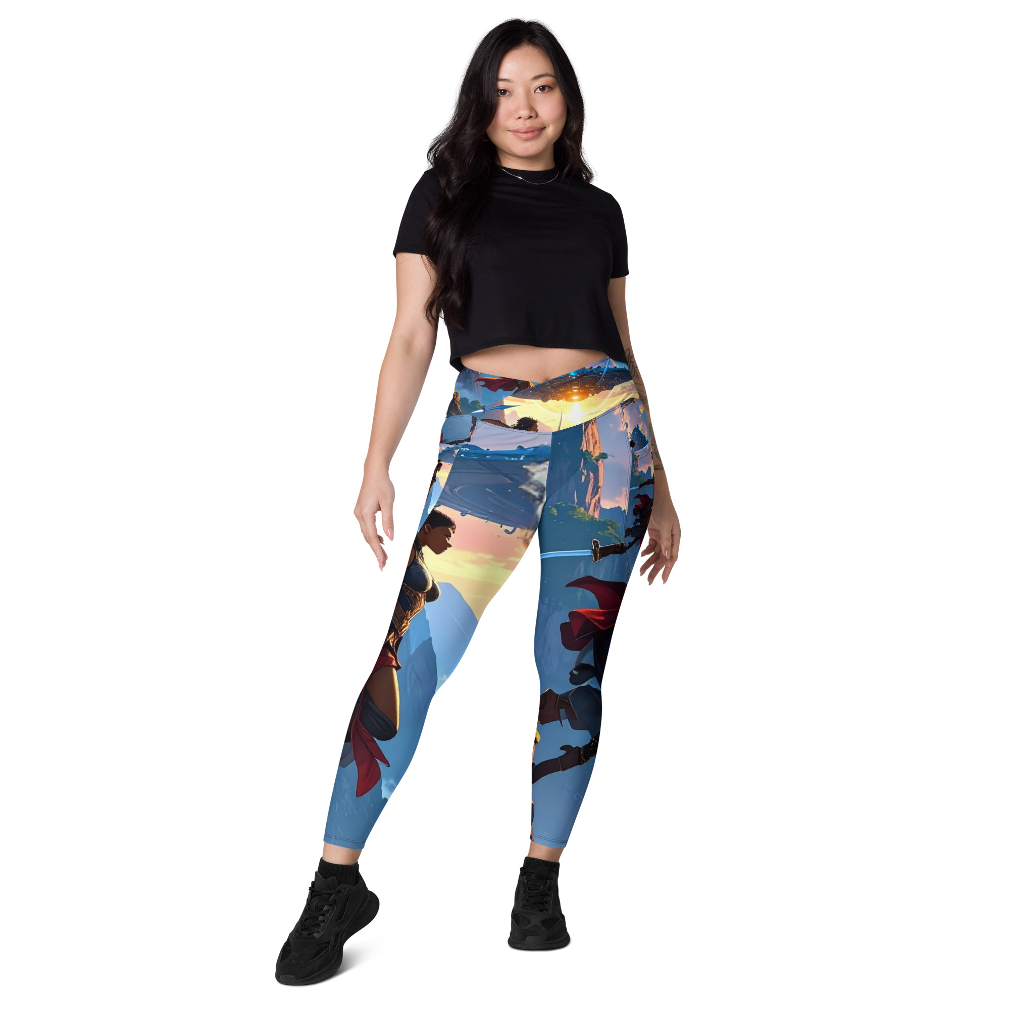 Warrior - Shadow Walker Design- leggings with pockets - Image 2
