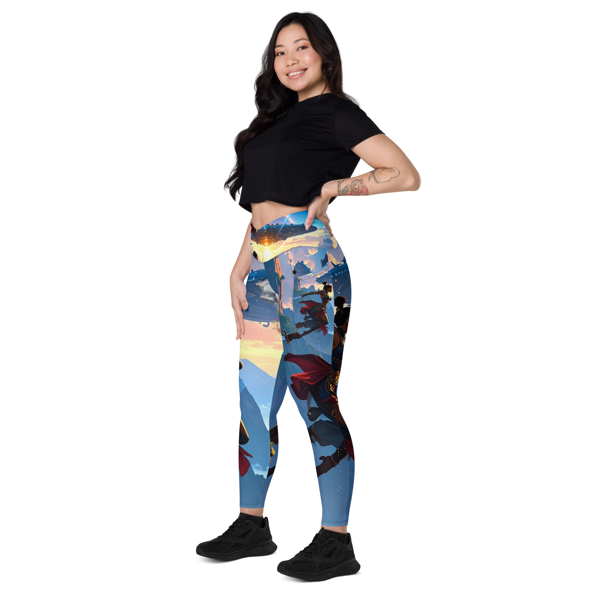 Warrior - Shadow Walker Design- leggings with pockets - Image 7