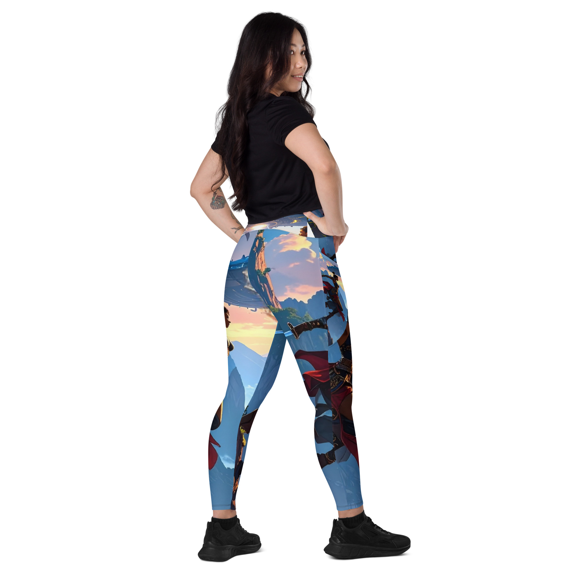 Warrior - Shadow Walker Design- leggings with pockets - Image 9