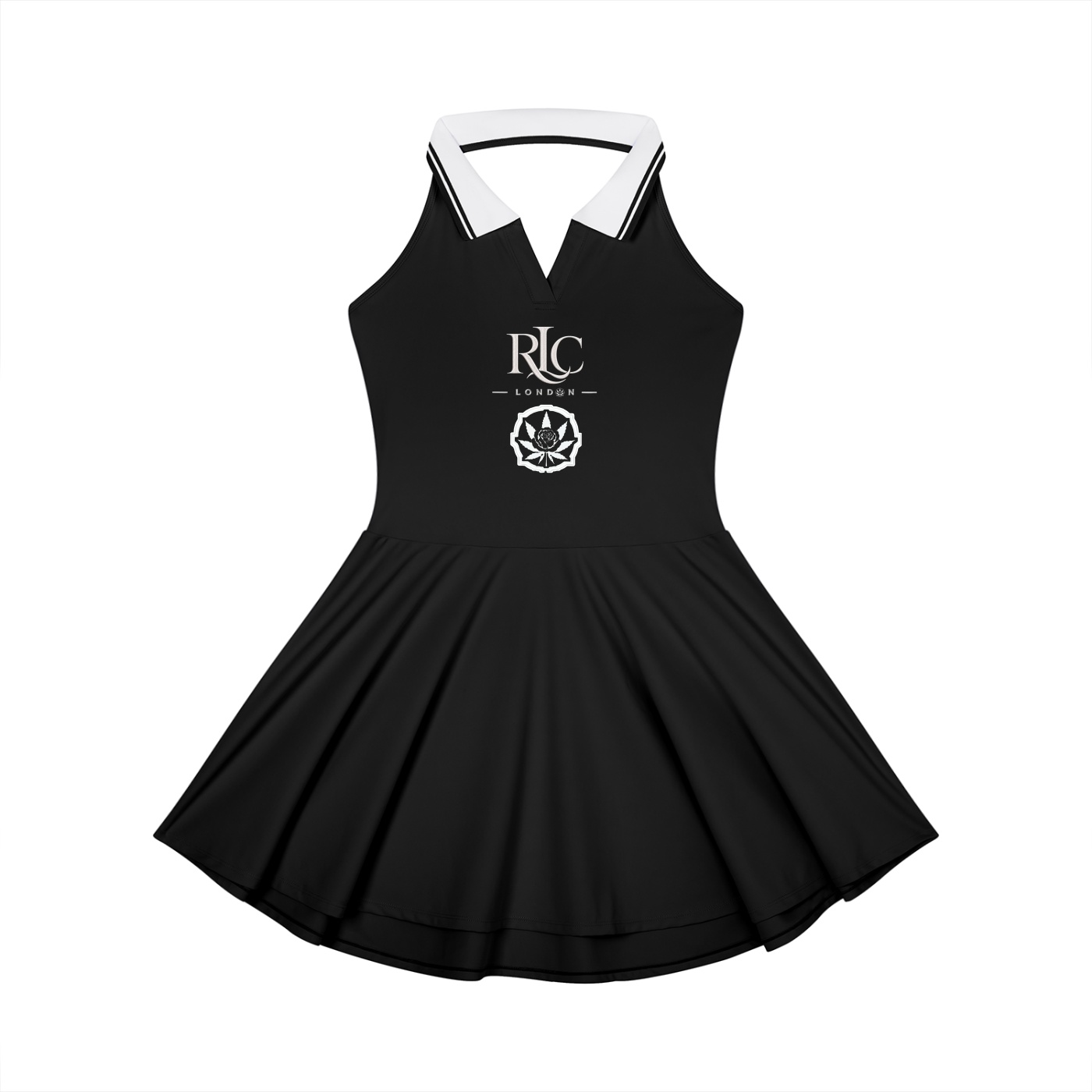 Sported Collared Halter A-Line Tennis Dress
