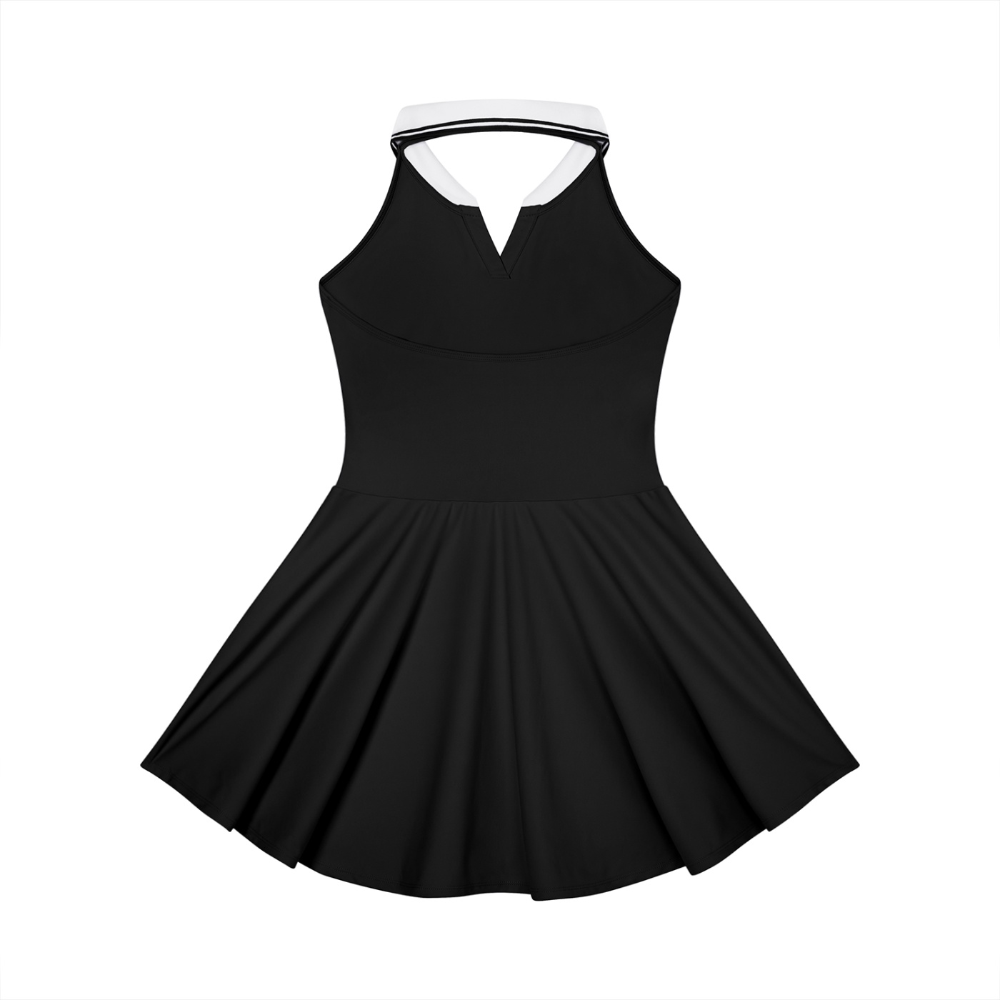 Sported Collared Halter A-Line Tennis Dress - Image 2