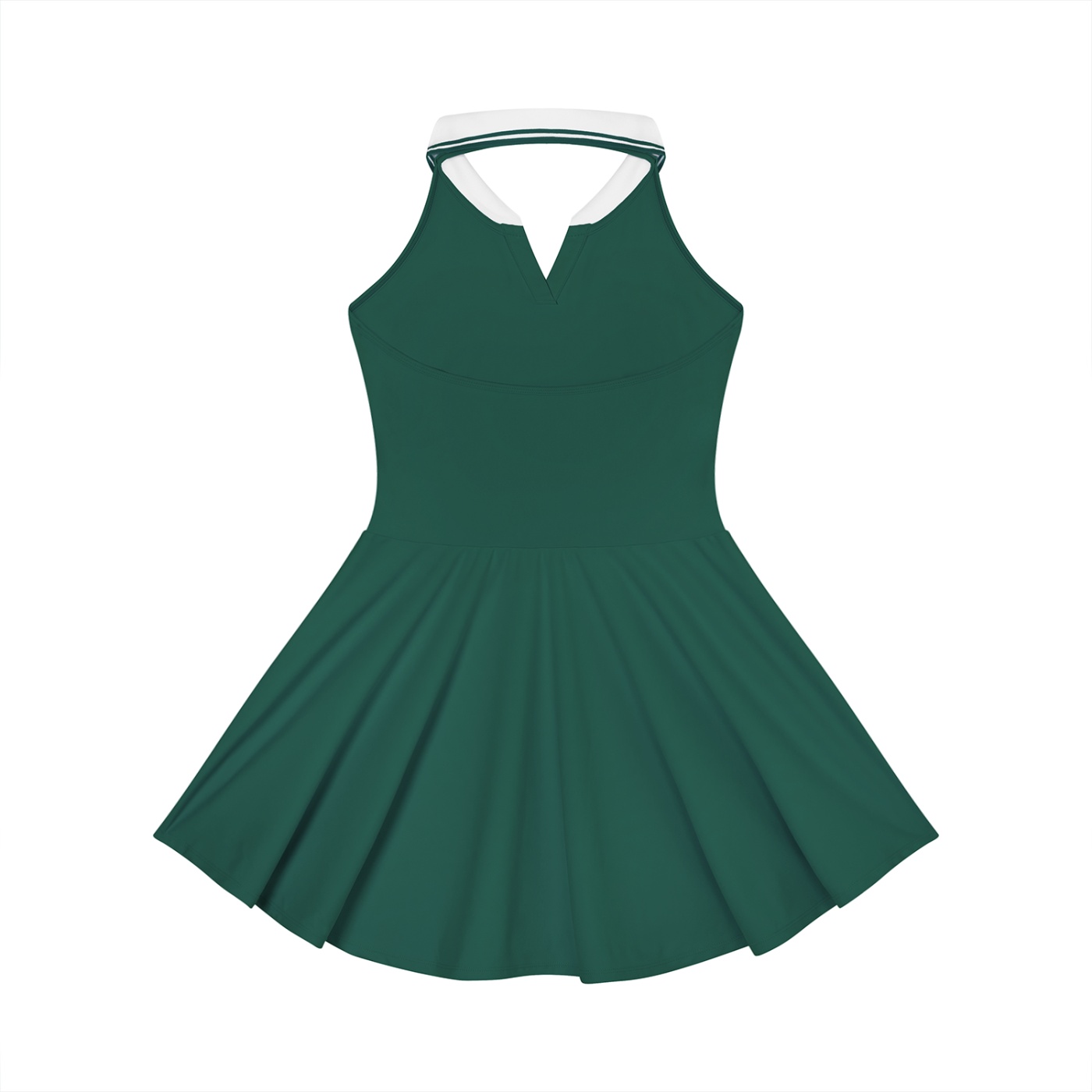 Sported Collared Halter A-Line Tennis Dress - Image 4